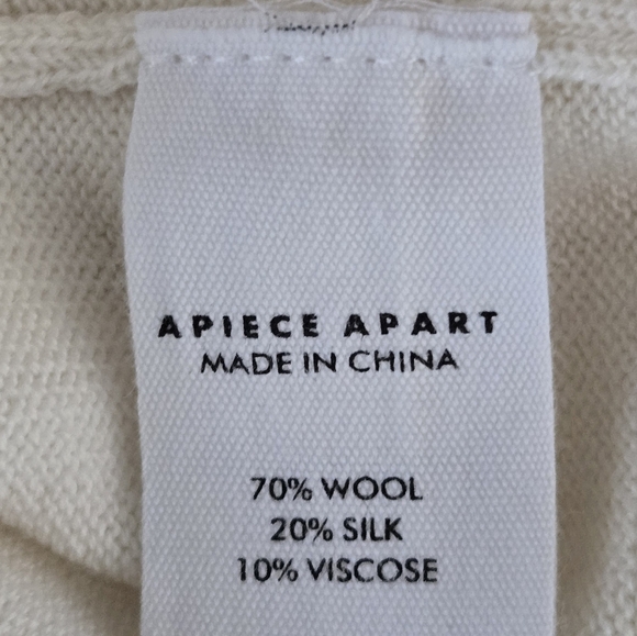 NEW APIECE APART Dewi Turtleneck in Cream Ivory Off White XL - Picture 14 of 15